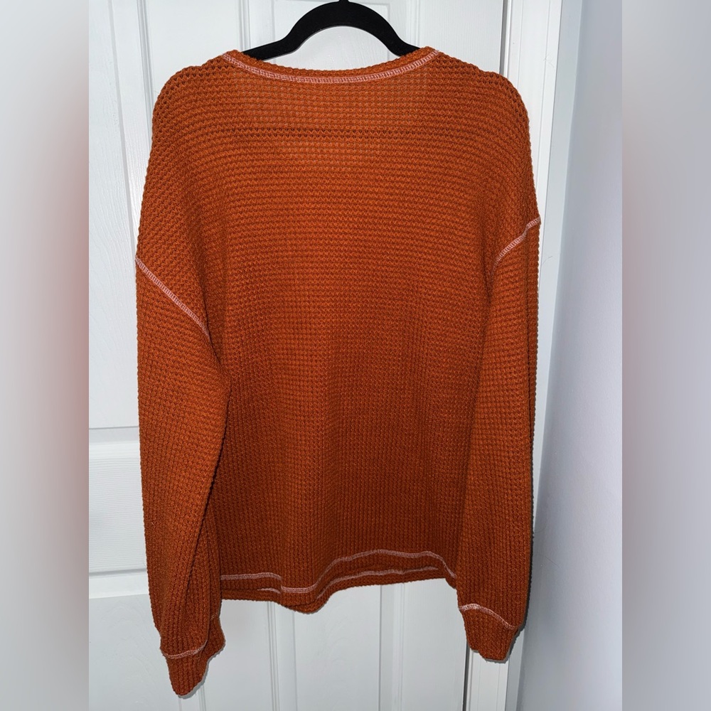 Rust Orange Knit Sweater - Picture 6 of 7